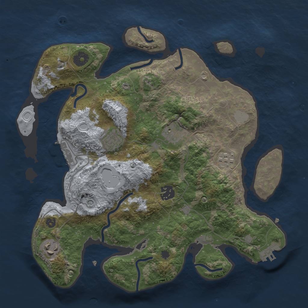Rust Map: Procedural Map, Size: 3100, Seed: 98495, 13 Monuments