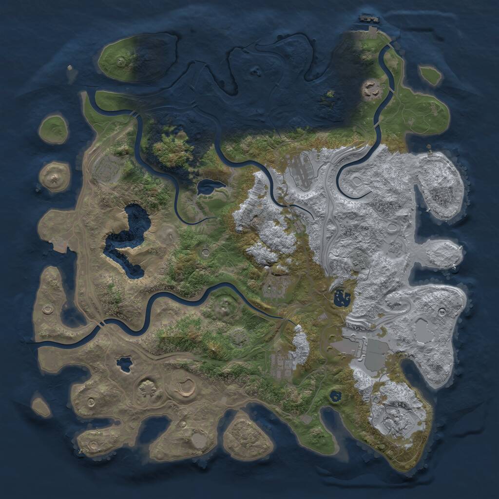Rust Map: Procedural Map, Size: 4250, Seed: 1235, 15 Monuments