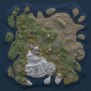 Thumbnail Rust Map: Procedural Map, Size: 4000, Seed: 3567, 17 Monuments