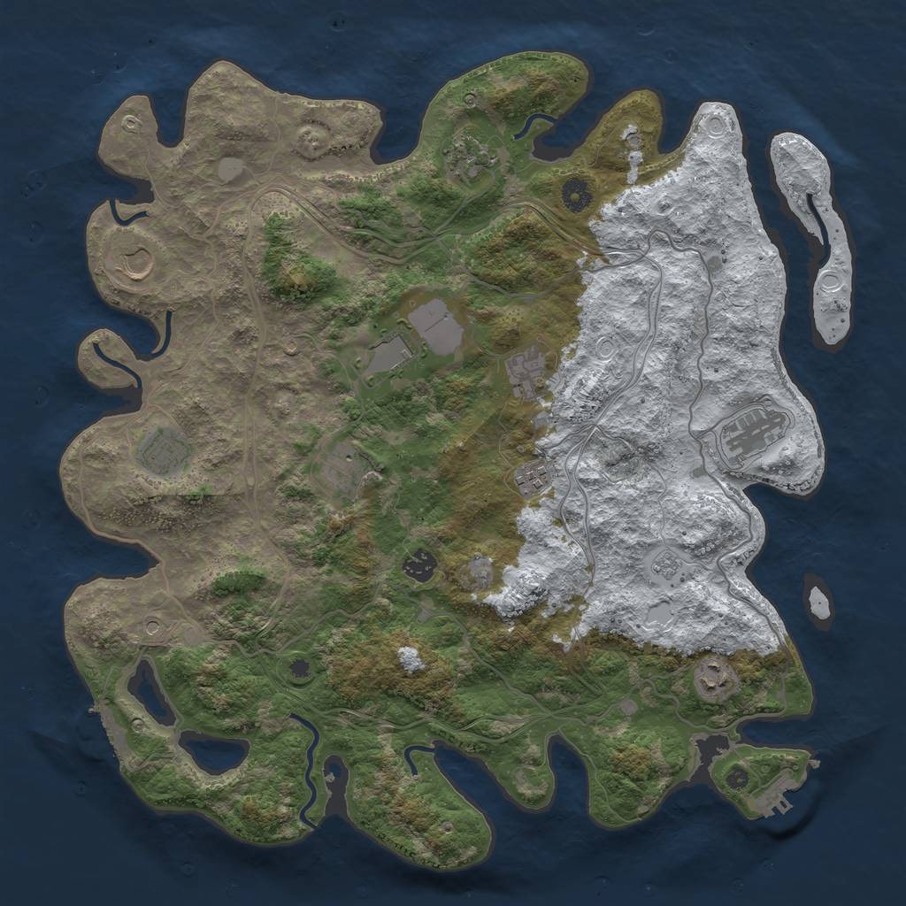 Rust Map: Procedural Map, Size: 4250, Seed: 8563, 19 Monuments