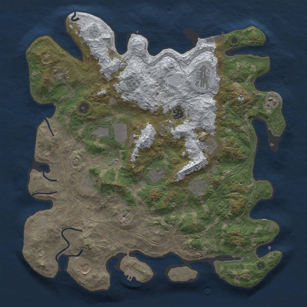 Rust Map: Procedural Map, Size: 4250, Seed: 11019, 20 Monuments