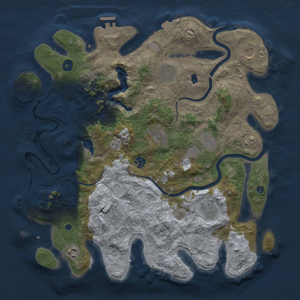 Rust Map: Procedural Map, Size: 4000, Seed: 1726402391, 15 Monuments