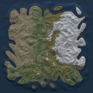 Thumbnail Rust Map: Procedural Map, Size: 4500, Seed: 2067774998, 20 Monuments