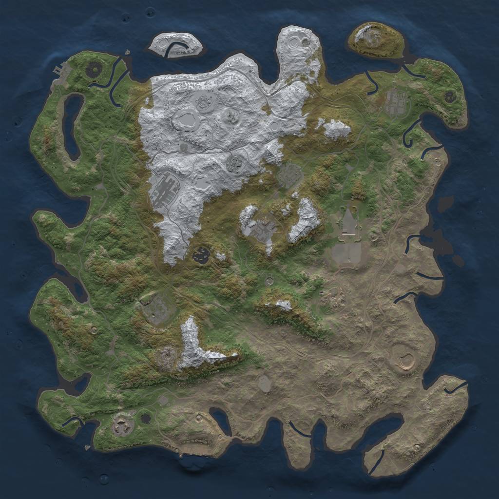 Rust Map: Procedural Map, Size: 4500, Seed: 12467778, 20 Monuments