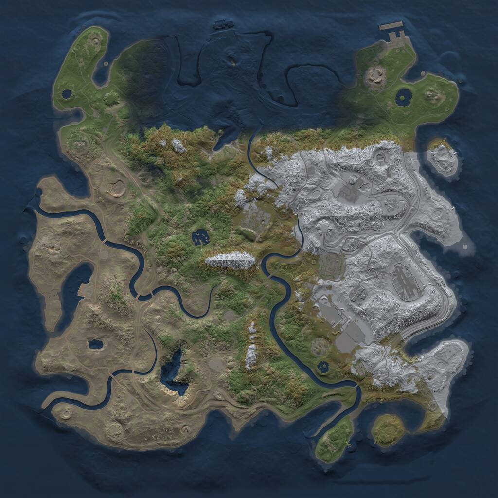 Rust Map: Procedural Map, Size: 4300, Seed: 2022213087, 15 Monuments