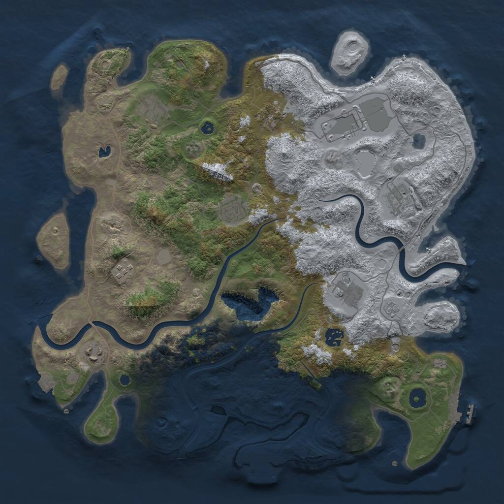 Rust Map: Procedural Map, Size: 4000, Seed: 56923479, 15 Monuments