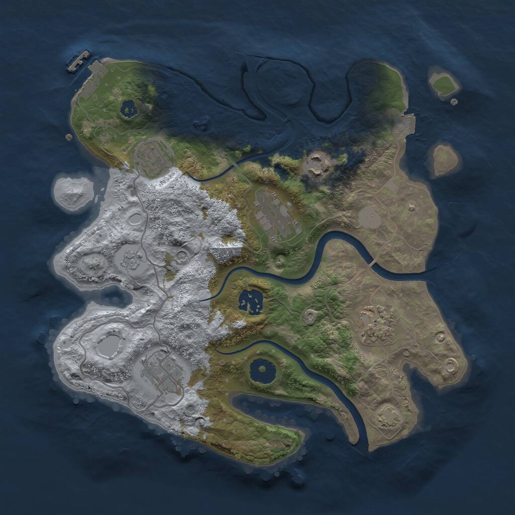Rust Map: Procedural Map, Size: 3000, Seed: 1698180256, 11 Monuments