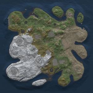 Thumbnail Rust Map: Procedural Map, Size: 3500, Seed: 1791248682, 20 Monuments