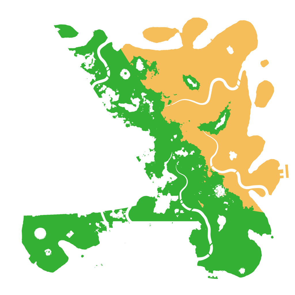 Biome Rust Map: Procedural Map, Size: 4500, Seed: 497421387