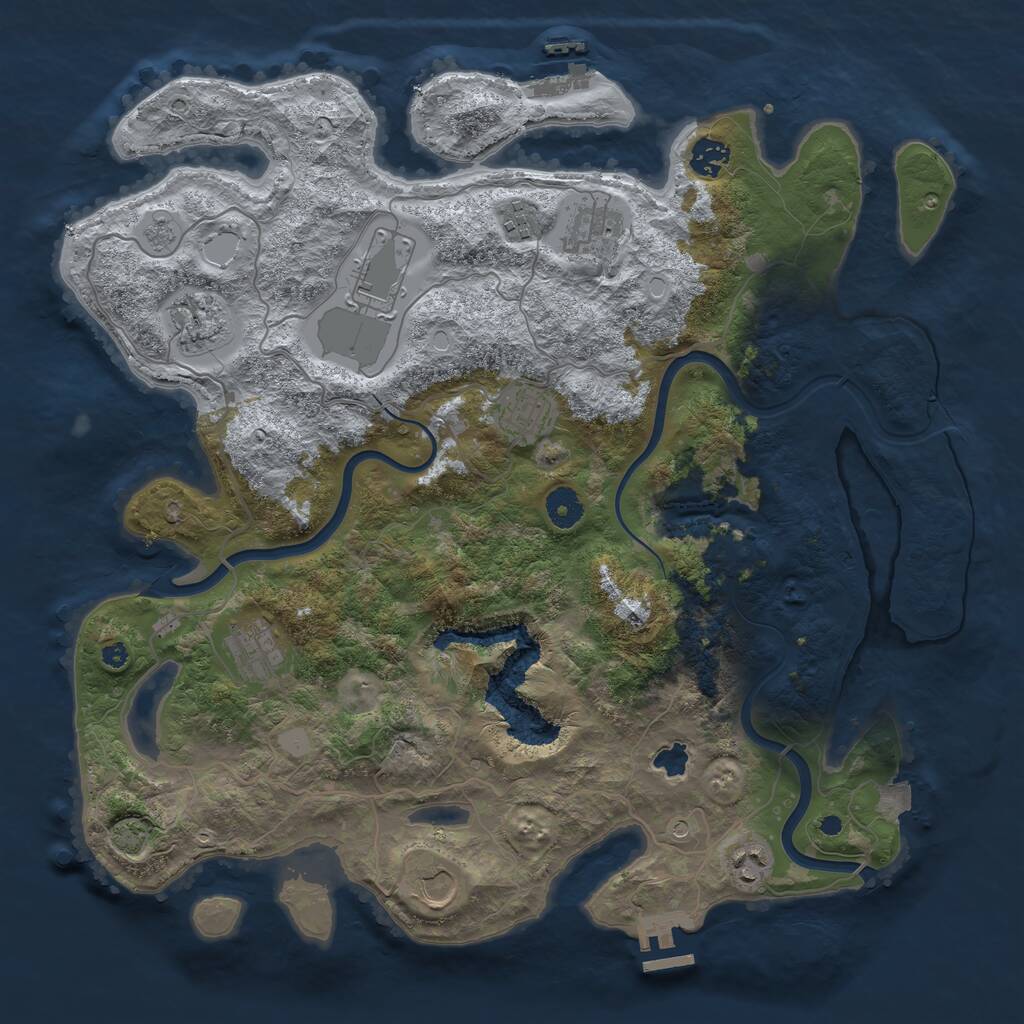 Rust Map: Procedural Map, Size: 4000, Seed: 2098113902, 15 Monuments