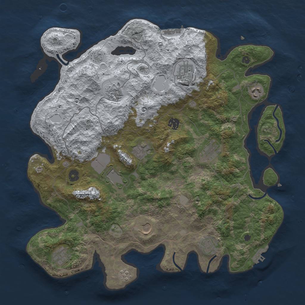 Rust Map: Procedural Map, Size: 4000, Seed: 826448, 20 Monuments