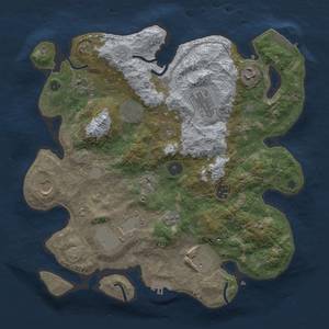 Thumbnail Rust Map: Procedural Map, Size: 3500, Seed: 743291363, 17 Monuments