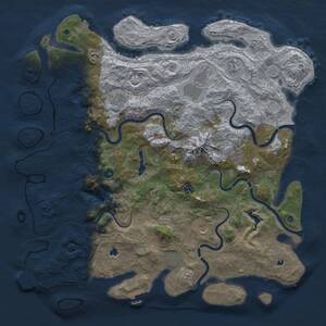 Thumbnail Rust Map: Procedural Map, Size: 5000, Seed: 369846293, 15 Monuments