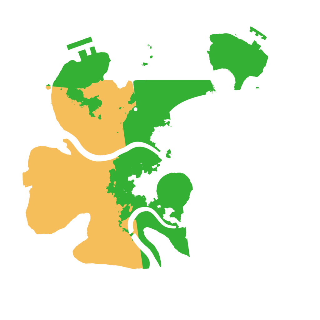 Biome Rust Map: Procedural Map, Size: 2500, Seed: 7950