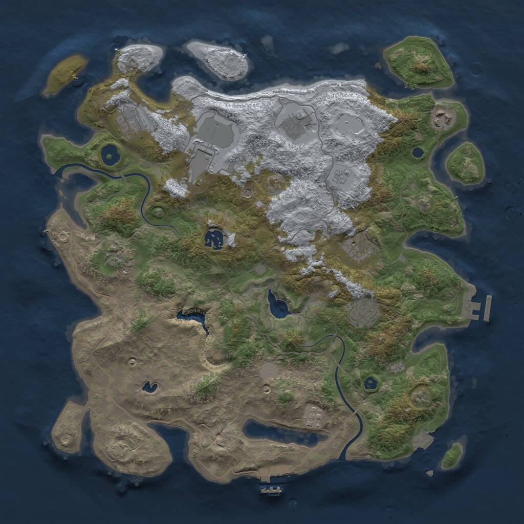 Rust Map: Procedural Map, Size: 4000, Seed: 209511083, 15 Monuments