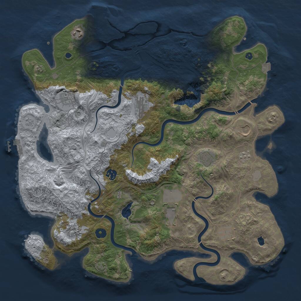 Rust Map: Procedural Map, Size: 4250, Seed: 2022590631, 16 Monuments