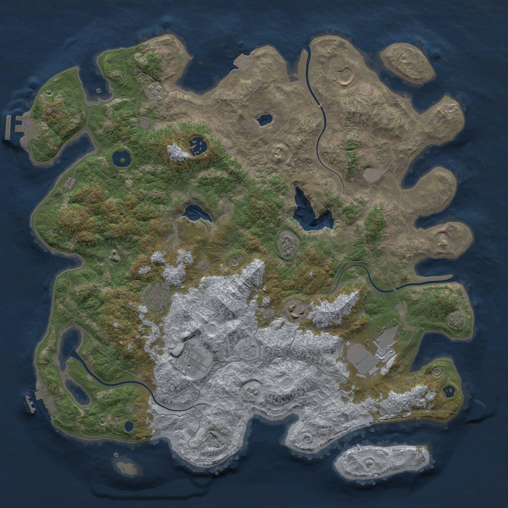 Rust Map: Procedural Map, Size: 4200, Seed: 137, 13 Monuments
