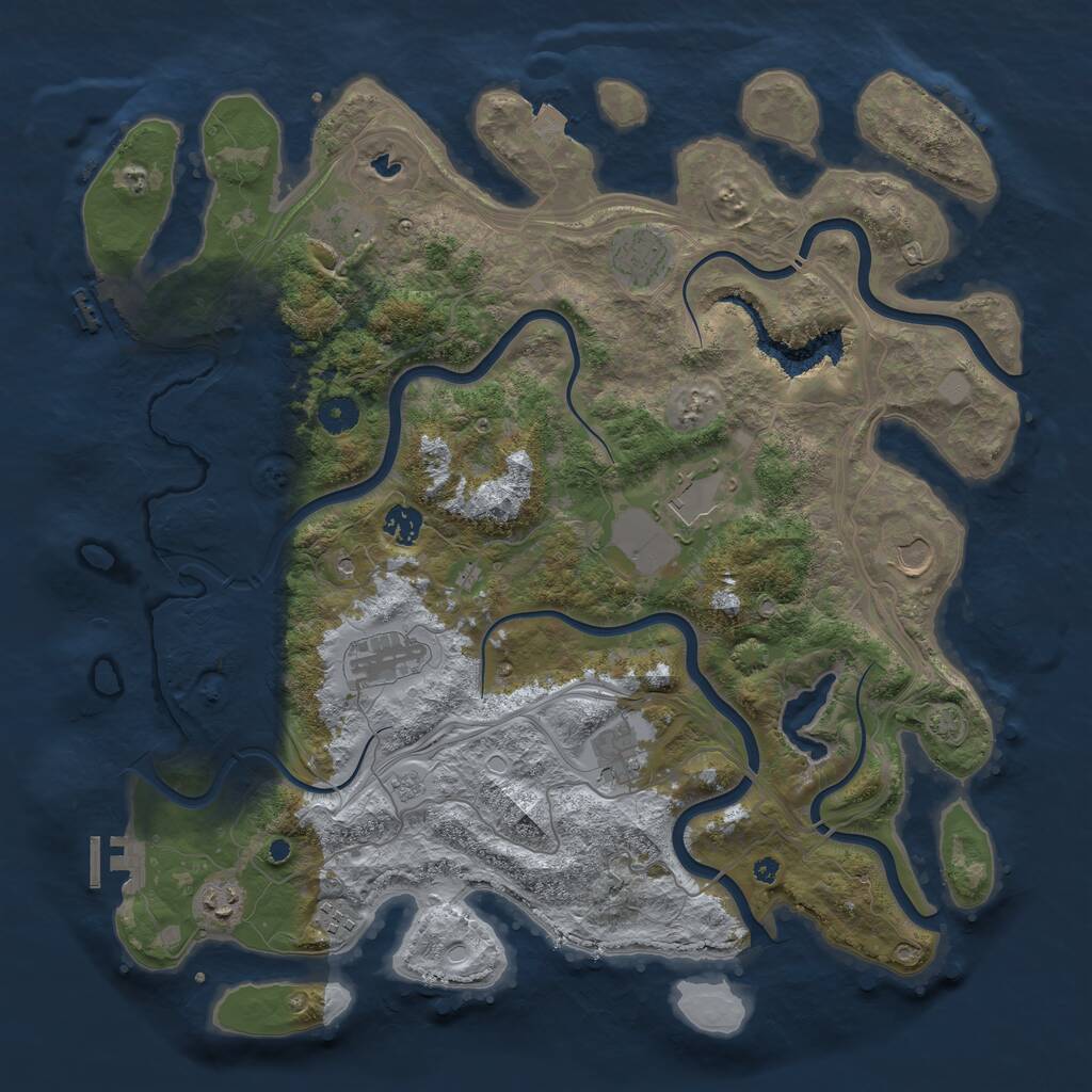 Rust Map: Procedural Map, Size: 4250, Seed: 38650032, 15 Monuments