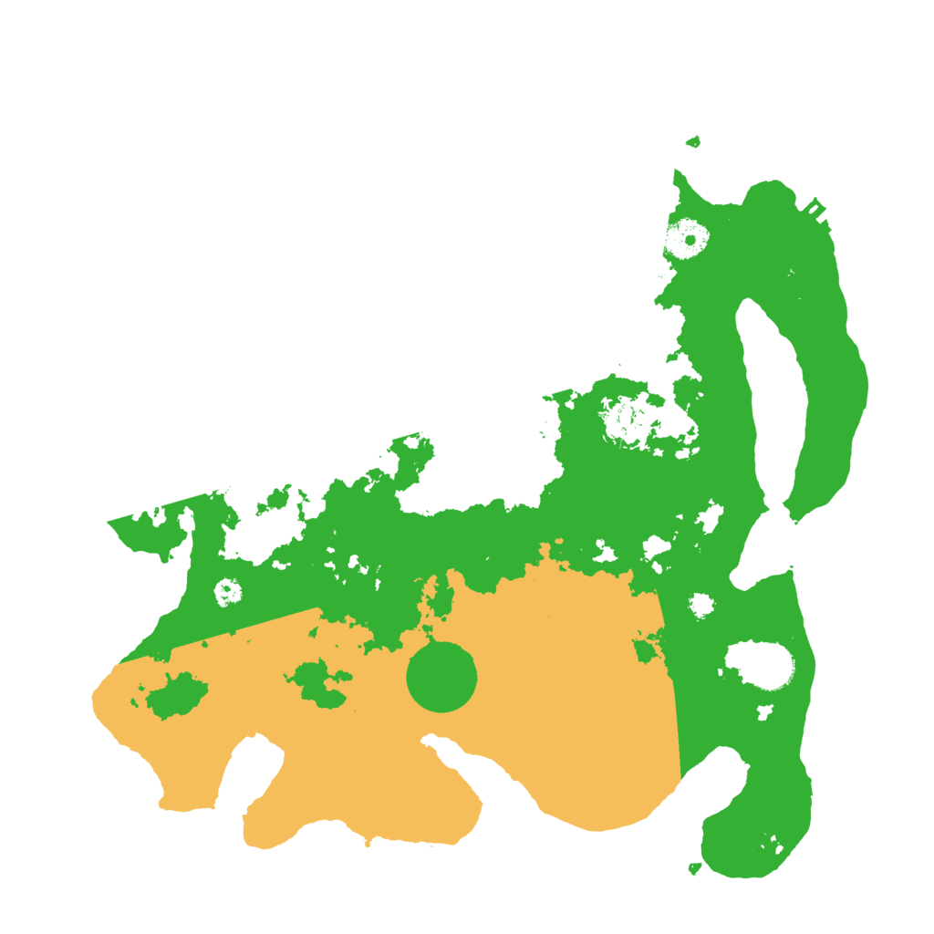 Biome Rust Map: Procedural Map, Size: 3500, Seed: 134658