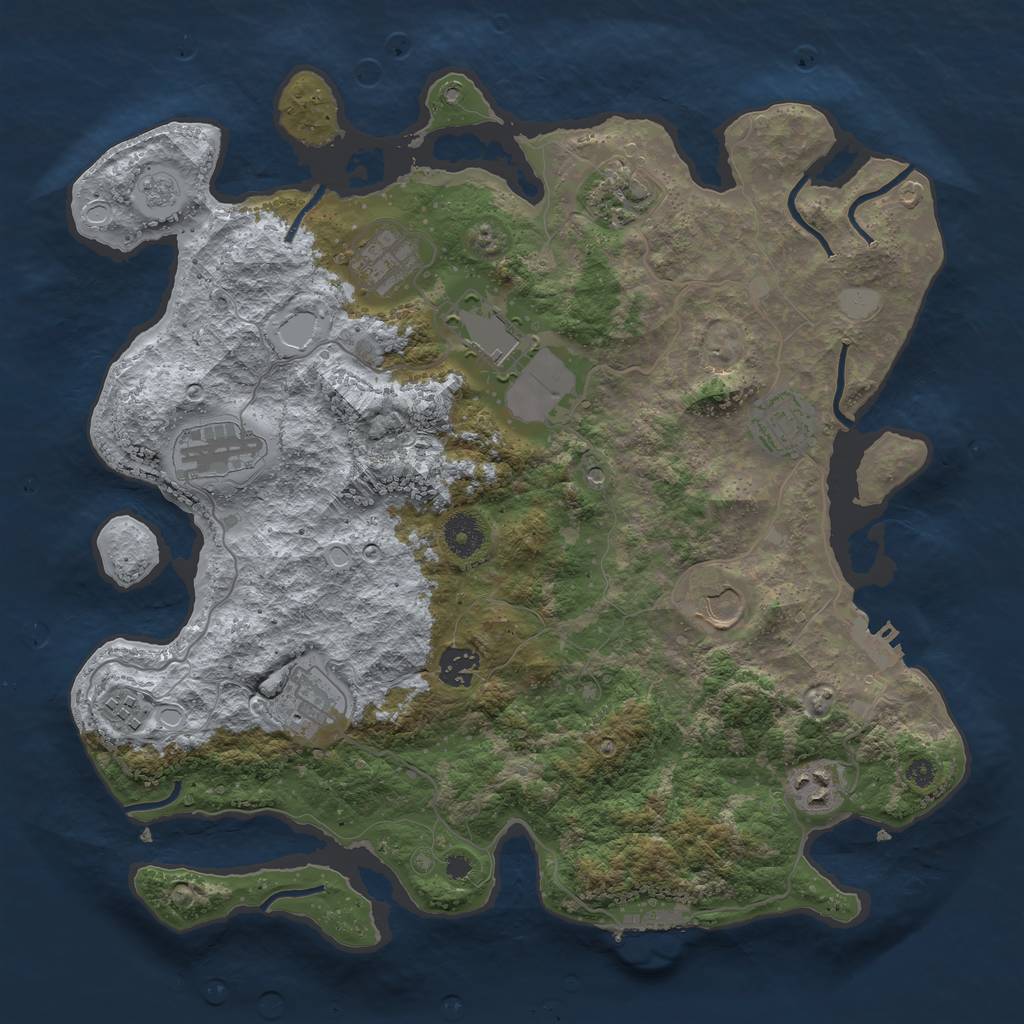 Rust Map: Procedural Map, Size: 3750, Seed: 1748278572, 17 Monuments