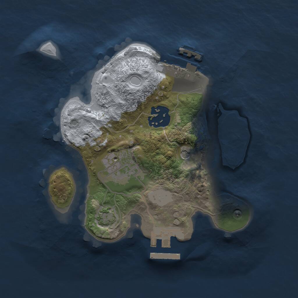 Rust Map: Procedural Map, Size: 2000, Seed: 37564, 7 Monuments
