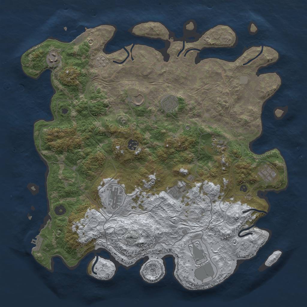 Rust Map: Procedural Map, Size: 4250, Seed: 7999330, 19 Monuments