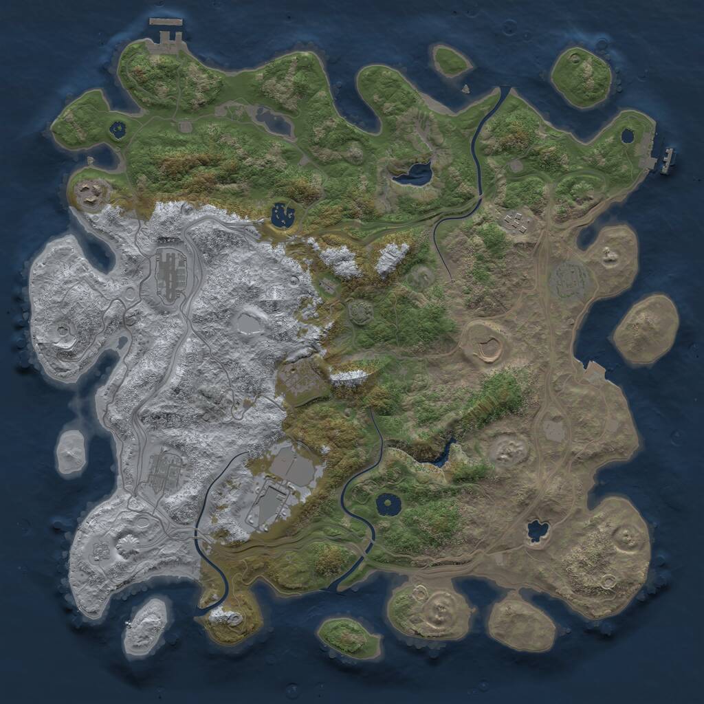 Rust Map: Procedural Map, Size: 4300, Seed: 31, 15 Monuments