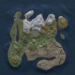 Thumbnail Rust Map: Procedural Map, Size: 2500, Seed: 5615, 10 Monuments