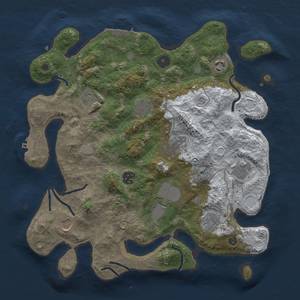 Thumbnail Rust Map: Procedural Map, Size: 3600, Seed: 51517, 18 Monuments