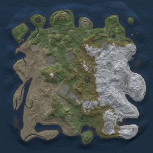Thumbnail Rust Map: Procedural Map, Size: 4000, Seed: 245, 20 Monuments