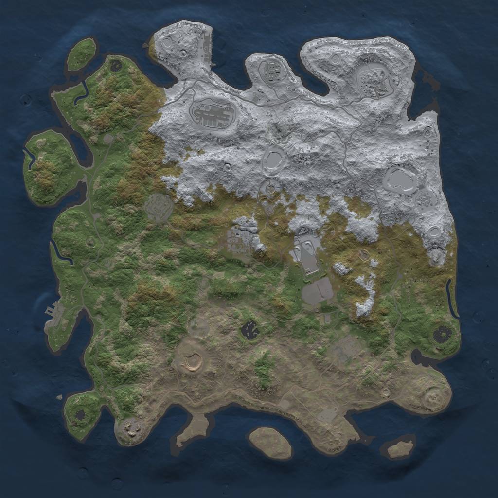 Rust Map: Procedural Map, Size: 4196, Seed: 5430, 17 Monuments