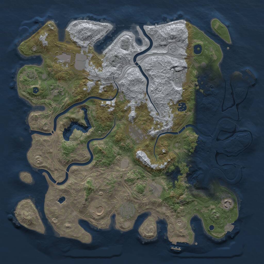 Rust Map: Procedural Map, Size: 4250, Seed: 4016, 16 Monuments