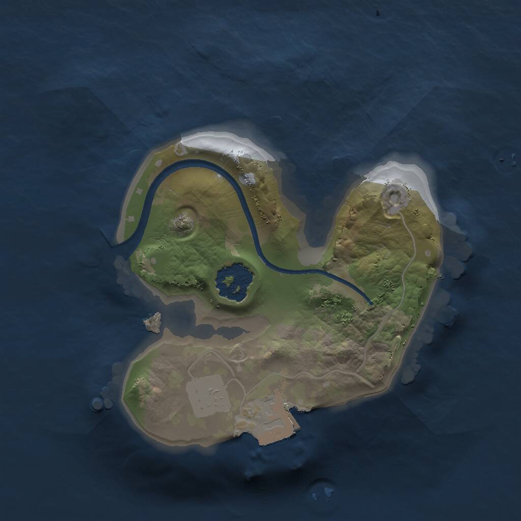 Rust Map: Procedural Map, Size: 1400, Seed: 5302187, 1 Monuments