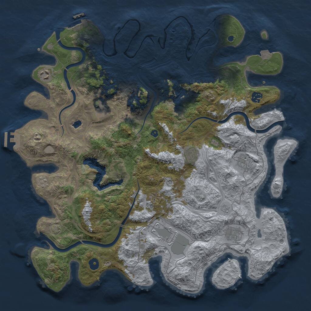 Rust Map: Procedural Map, Size: 4250, Seed: 872187, 15 Monuments