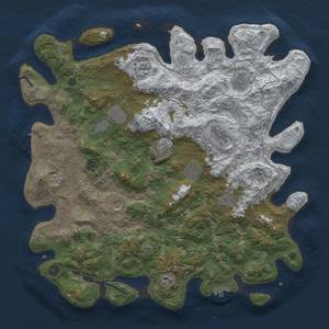 Thumbnail Rust Map: Procedural Map, Size: 4500, Seed: 610, 20 Monuments