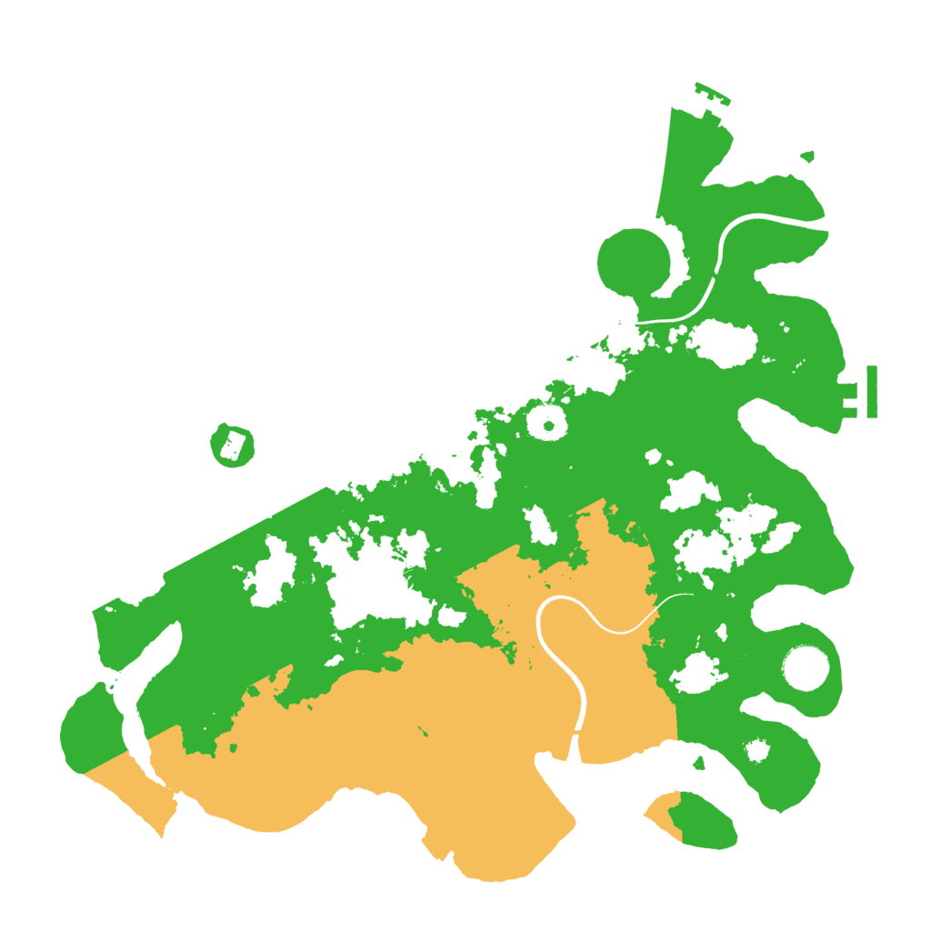Biome Rust Map: Procedural Map, Size: 3600, Seed: 2541