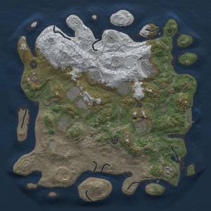 Thumbnail Rust Map: Procedural Map, Size: 4000, Seed: 824, 19 Monuments