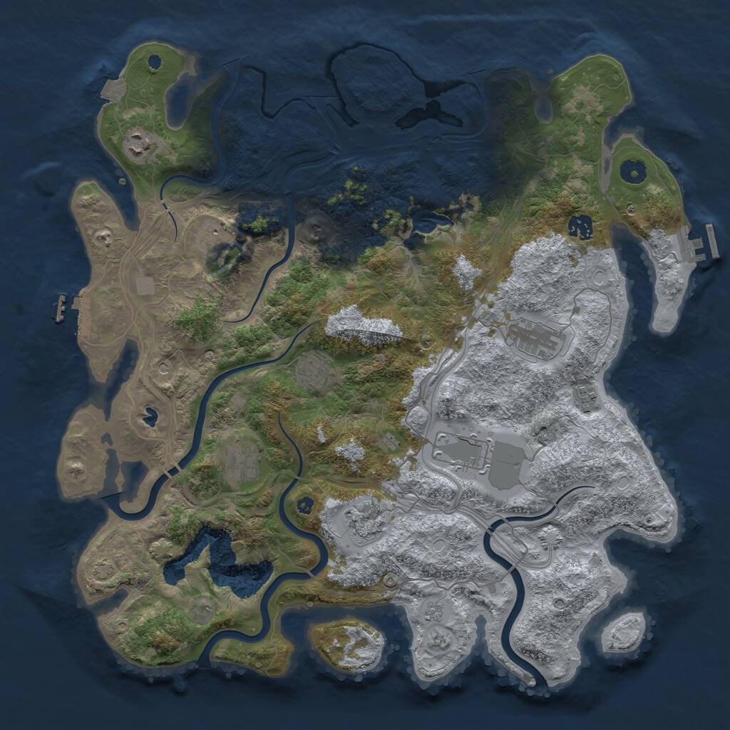 Rust Map: Procedural Map, Size: 4250, Seed: 586242, 15 Monuments