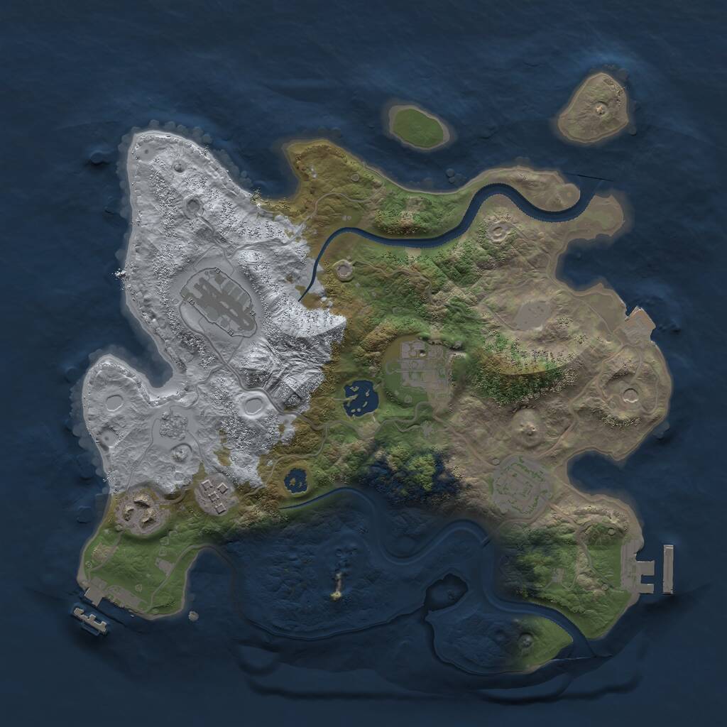 Rust Map: Procedural Map, Size: 3000, Seed: 13145, 11 Monuments