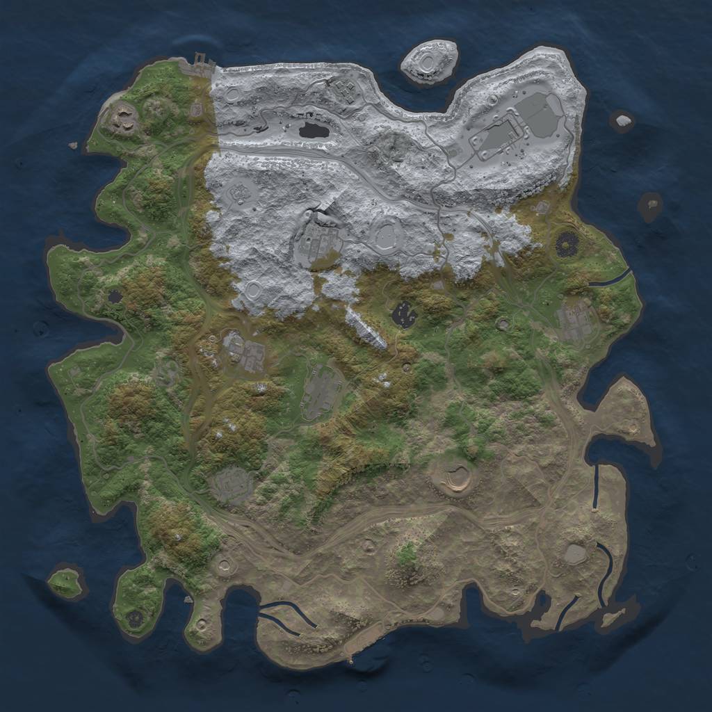 Rust Map: Procedural Map, Size: 4250, Seed: 2006441073, 19 Monuments