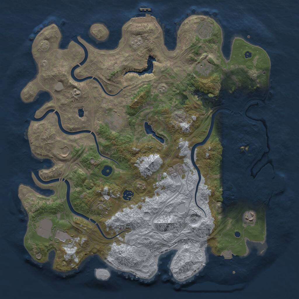 Rust Map: Procedural Map, Size: 4250, Seed: 1457646543, 16 Monuments