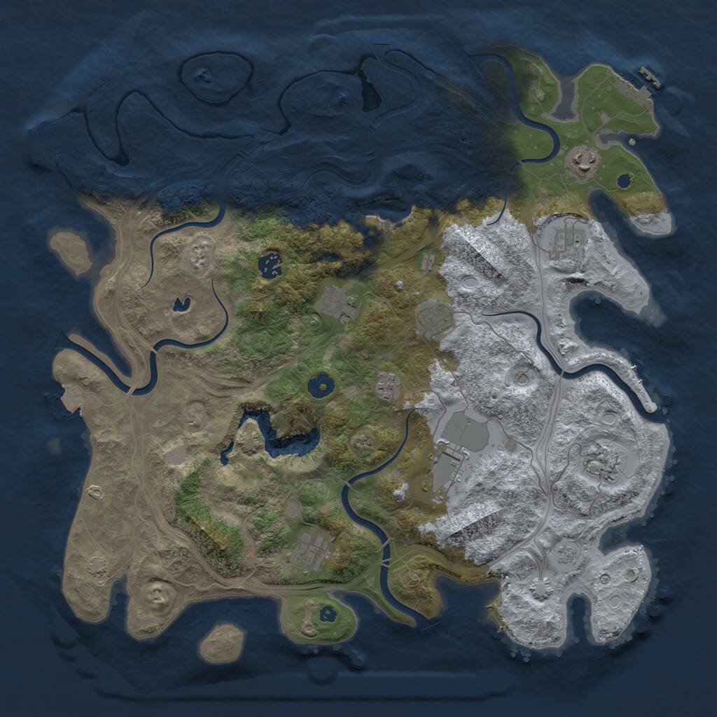 Rust Map: Procedural Map, Size: 4250, Seed: 919731475, 15 Monuments