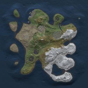 Thumbnail Rust Map: Procedural Map, Size: 2500, Seed: 1738, 10 Monuments