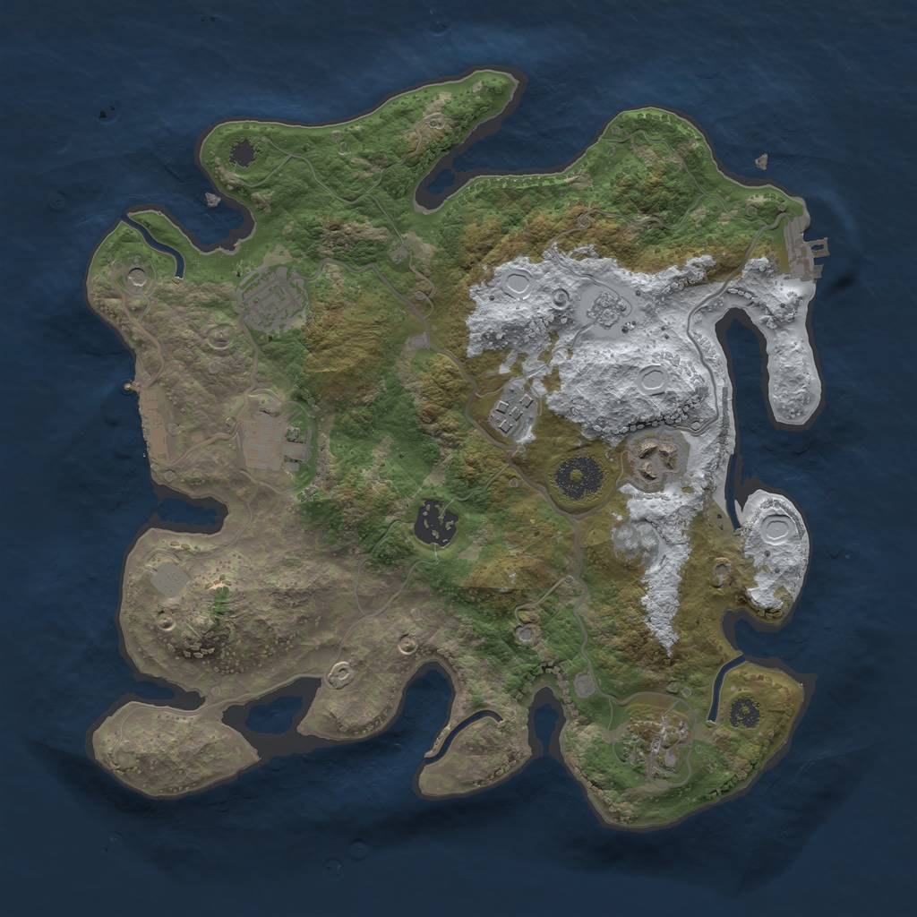 Rust Map: Procedural Map, Size: 3100, Seed: 52000, 15 Monuments