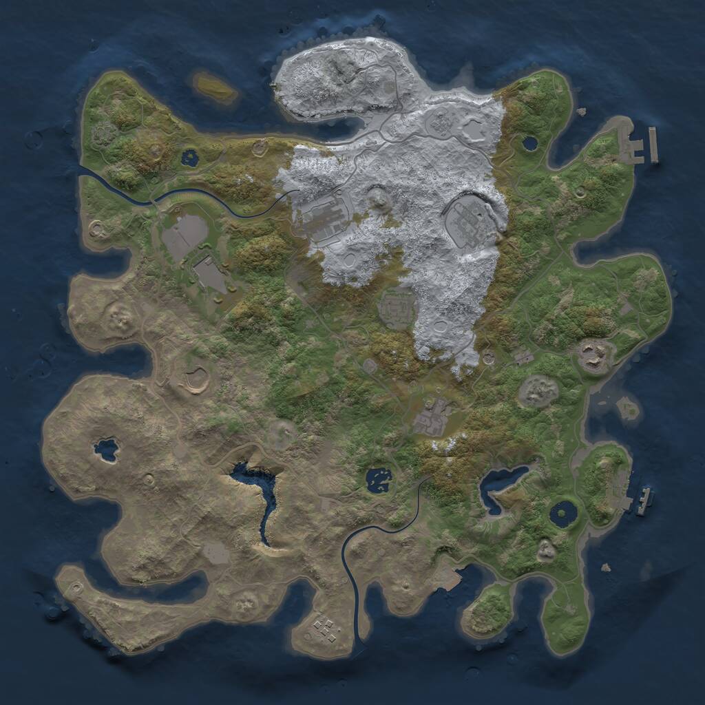 Rust Map: Procedural Map, Size: 4000, Seed: 365596251, 15 Monuments