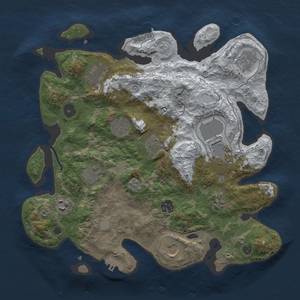 Thumbnail Rust Map: Procedural Map, Size: 3500, Seed: 839196404, 20 Monuments