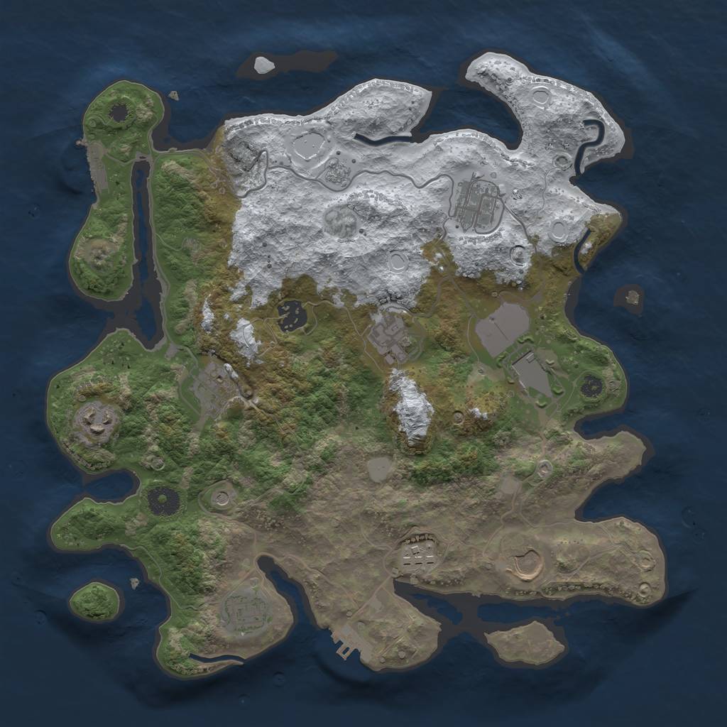 Rust Map: Procedural Map, Size: 3500, Seed: 2022070909, 18 Monuments