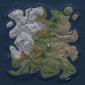 Thumbnail Rust Map: Procedural Map, Size: 3500, Seed: 612351, 13 Monuments