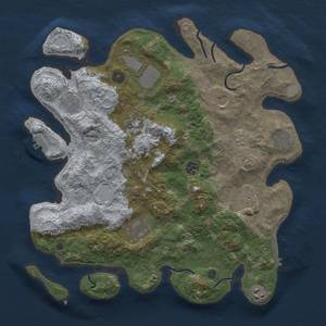 Thumbnail Rust Map: Procedural Map, Size: 3850, Seed: 591491195, 19 Monuments