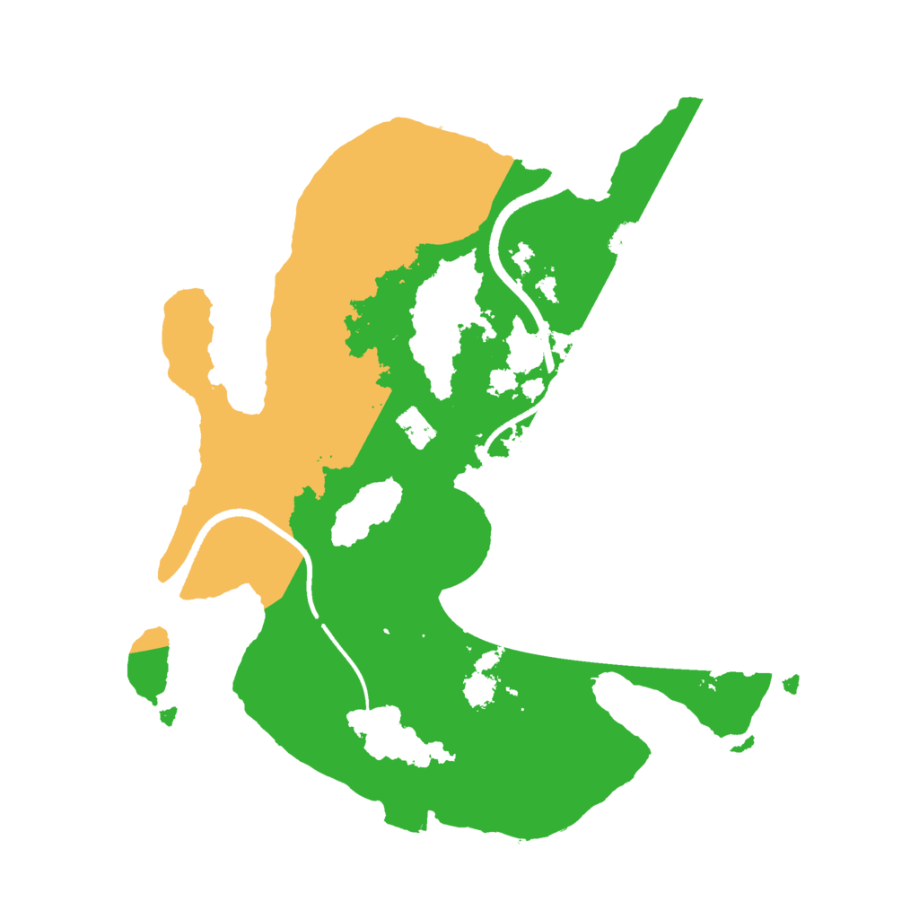 Biome Rust Map: Procedural Map, Size: 2500, Seed: 121369718